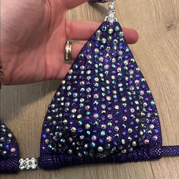 Purple Rhinestone Bikini Set - Picture 12 of 17